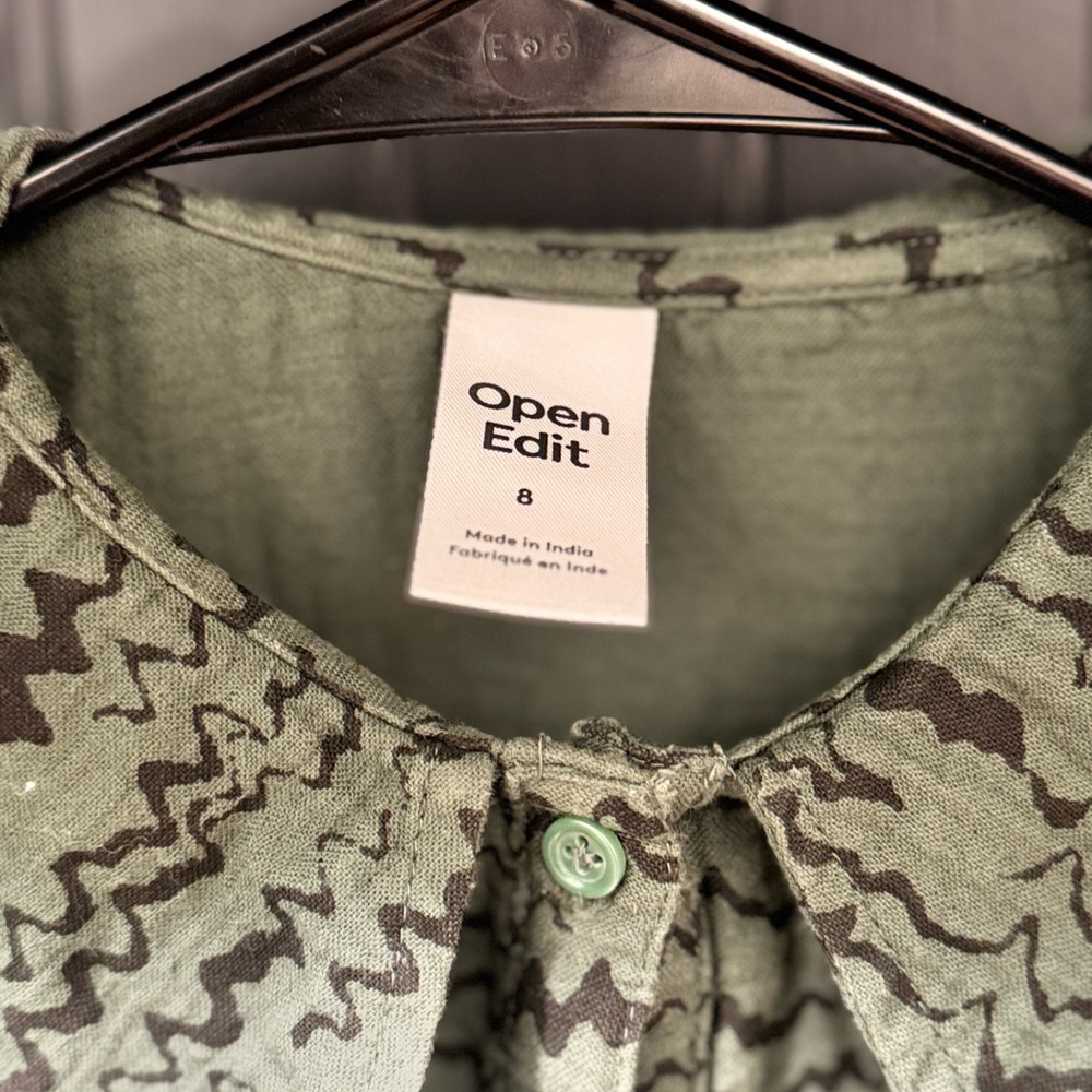 Green Patterned Men's Shirt